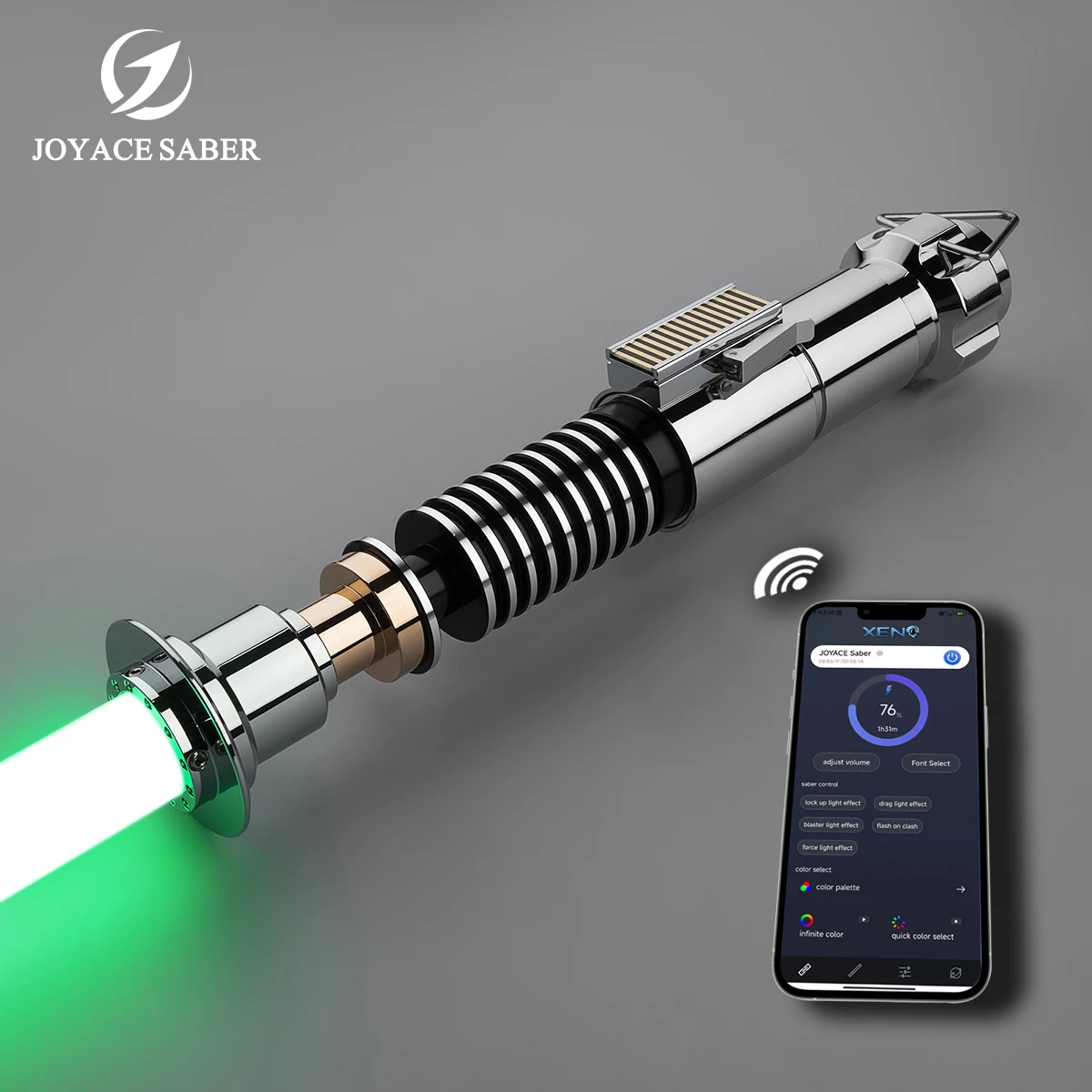 JOYACESABER Metal Handle Pixel Lightsaber LUKE Light Saber Sensitive Smooth Swing Heavy Dueling Bluetooth RGB Laser Sword Toys