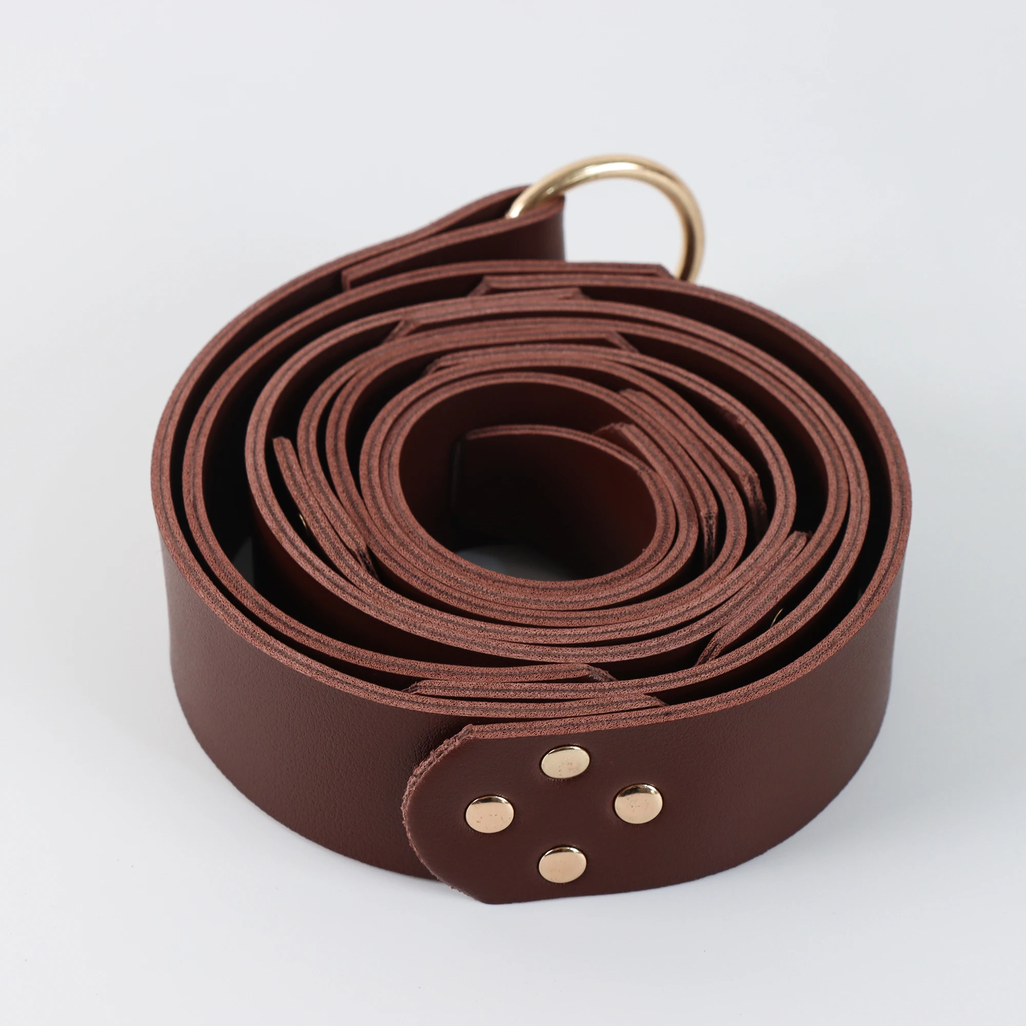 Medieval Belt PU Leather Women Holder Waist Belt Dual Rings Clips Renaissance Adult Accessory Vikings Steampunk Cosplay Costume