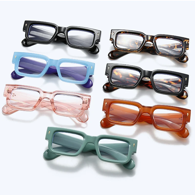 Vintage Rectangle Men's Presbyopic Glasses Luxury Brand Thick Frames Anti Blue Rays Square Reading Glasses Men Women Okulary