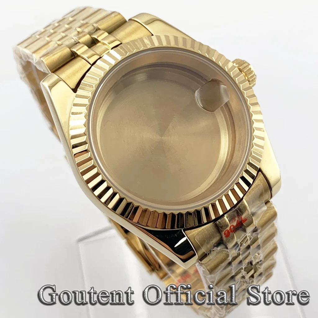 Goutent 36mm 39mm Sapphire Glass Men's watch Case Fit NH34 NH35 NH36 ETA 2824 PT5000 ST2130 Dial Movement