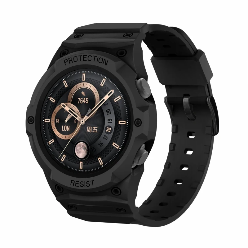 Case strap For Huawei Watch GT mm All inclusive Silicone Watchband Rubber Sport Shell