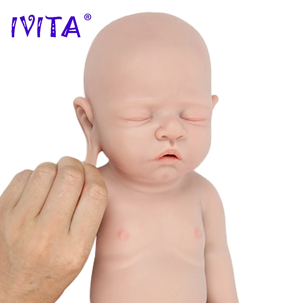 IVITA WG1528 16.92inch Full Body Silicone Reborn Baby new Doll Realistic Girl Dolls Unpainted Newborn 2025 Baby DIY Blank Children Toys