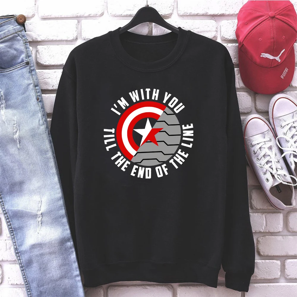 Vintage Barnes Est. 1917 Sweatshirt Women Bucky Barnes Winter Soldier Hoodie Tv Show Inspired Fleece Female Crewneck Sweatshirt
