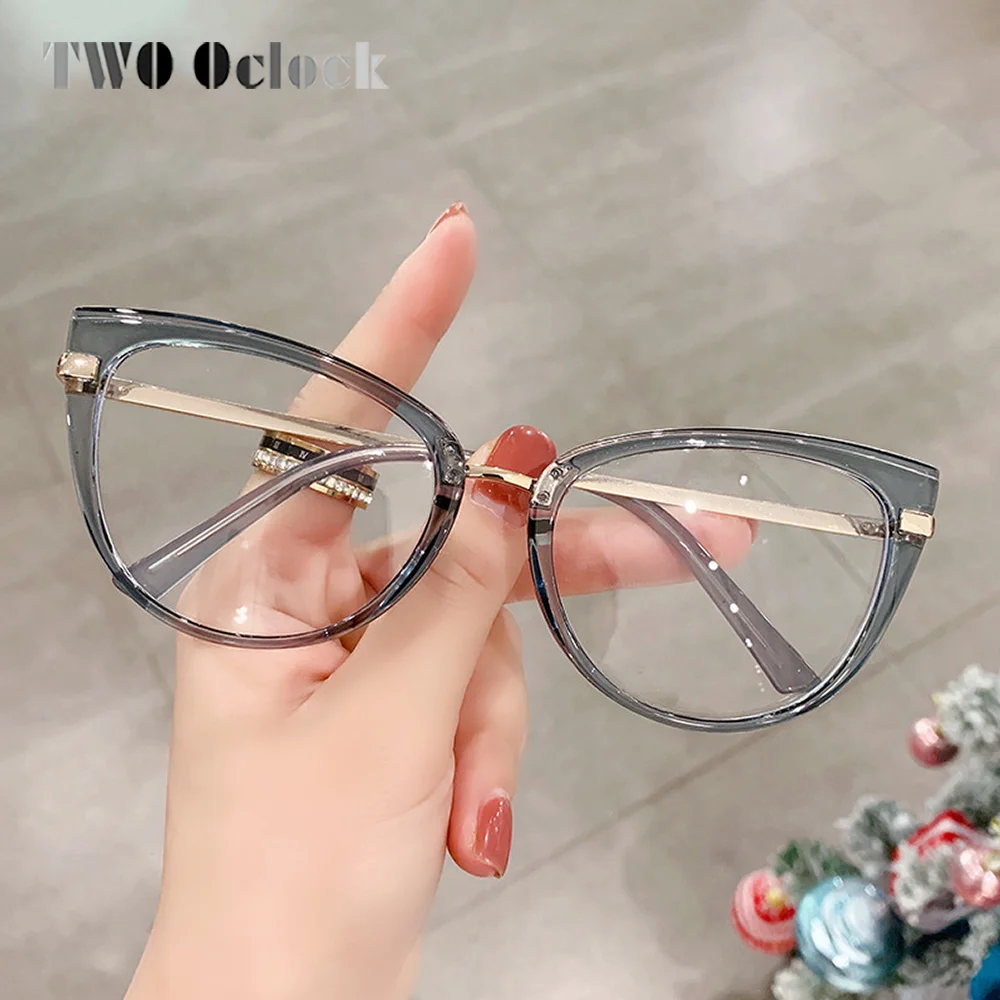 2025 Trendy Women's Eyeglasses with Frame Computer Goggles Anti Blue Light new Coating Glasses Red 0 Diopter Myopia oculos grau feminino