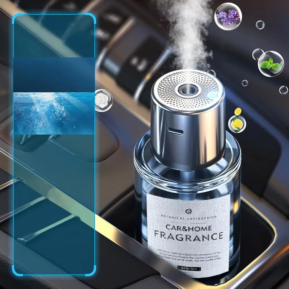 Car Air Freshener Electric Auto Air Diffuser Aroma Car Fragrance Mist Car Perfume Accessories Humidifier Air Aromatherapy V E0W2