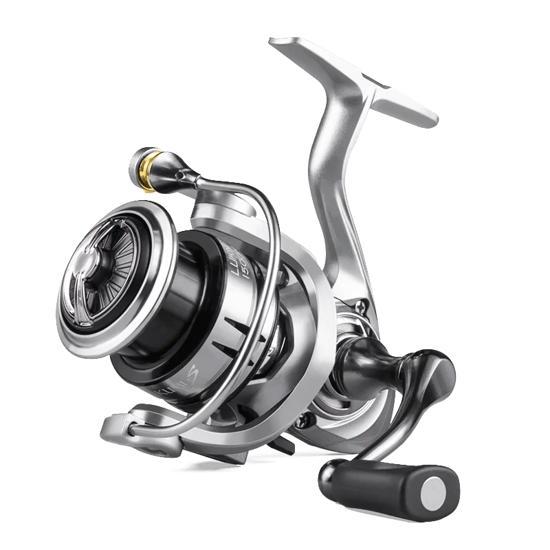 LINNHUE Reel Fishing LX1500S 2500S Shallow Spool Metal Double Grip Spinning Reel Fishing Accessory Sea Fishing Reel
