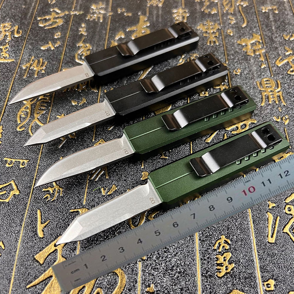 A6722 Small Size Tactical Knife D2 Stone Wash Blade CNC Aviation Aluminum Handle Outdoor Camping Hiking Fishing EDC Pocket Knives