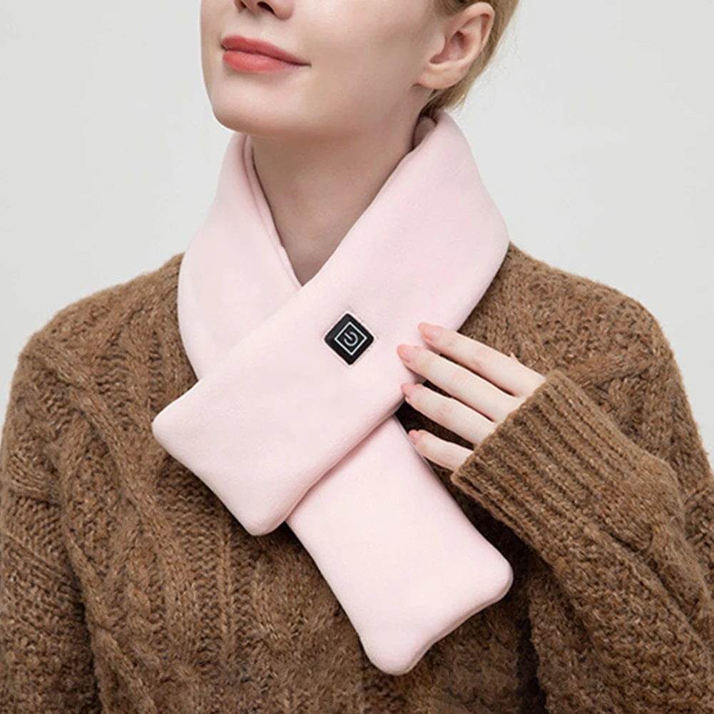 3 Gears USB Electric Heating Scarf Neck Warmer Washable Heating Scarf Women Man's Neck Cover Neck Wrap Thermal for Winter