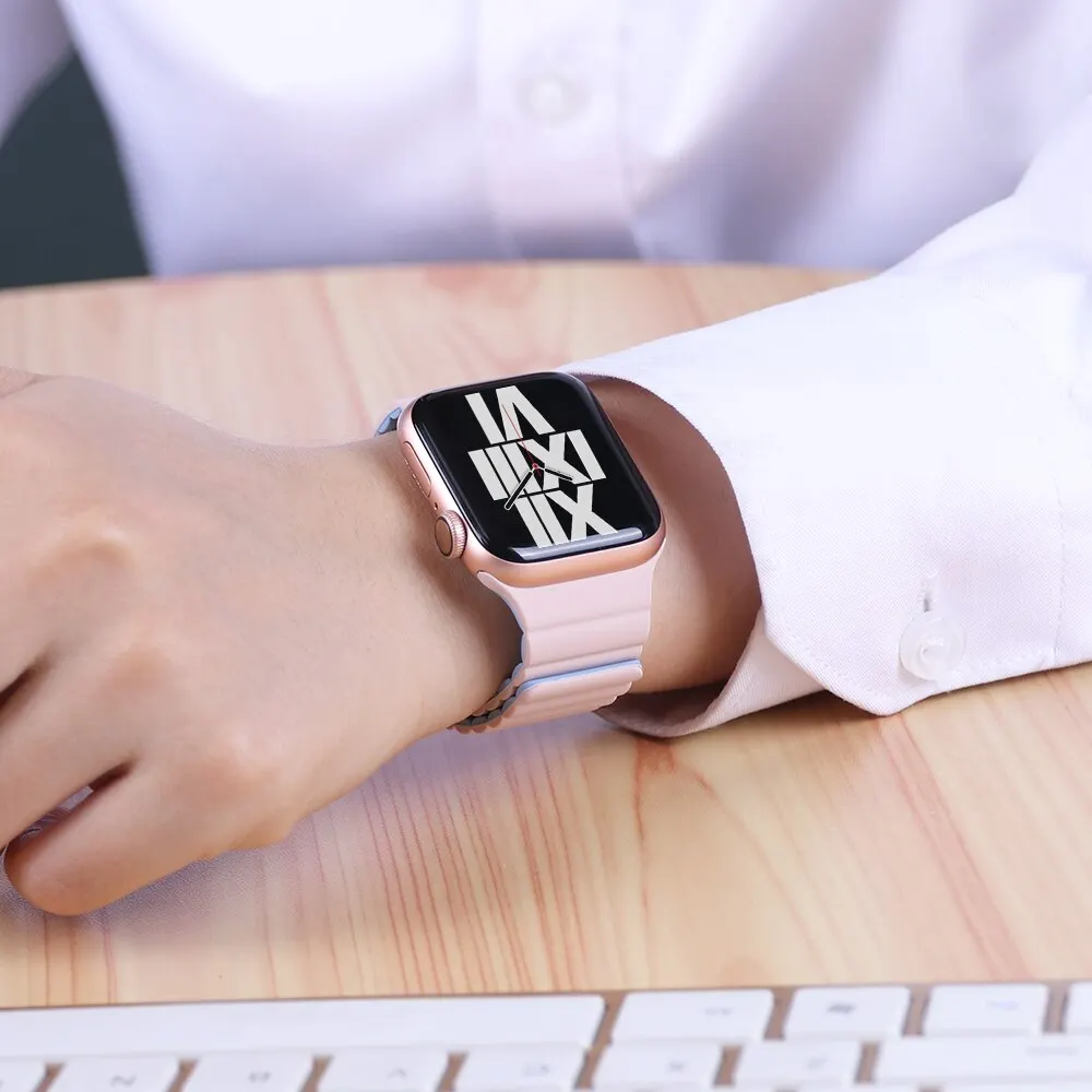 Strap For Apple Watch Band mm Silicone Bracelet Magnetic Wristband Iwatch Series Uitra