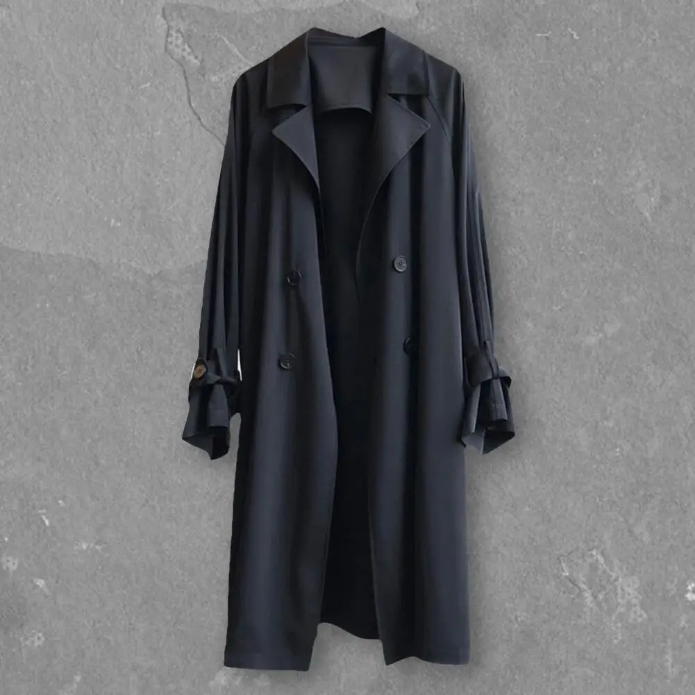 Thin Chic Sleeve Belt Elegant Autumn 2025 Coat Western Style Lady Jacket Midi Length new for Office