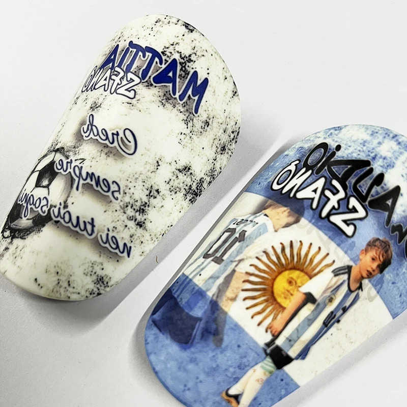 Private Customized Adult Child Simple Super Small Shin Guards Personal Image Printed Shin Protection Football Leg Guard 240322