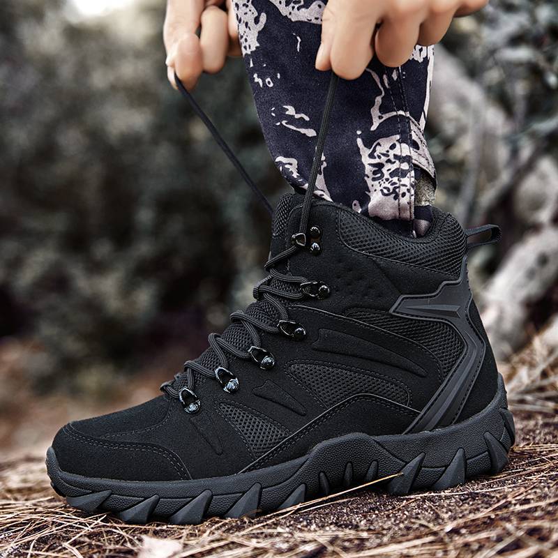 Men's Desert Combat Men Ankle Male Hiking Tactical Big Size 39-46 Work Safety Shoes Motocycle Boots