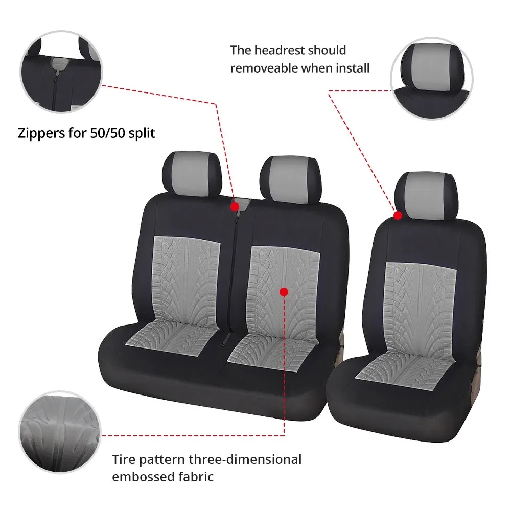 9 Seater Bus Seat Covers High Quality Dirt Resistant Car Seat Protectors Multiple Colours