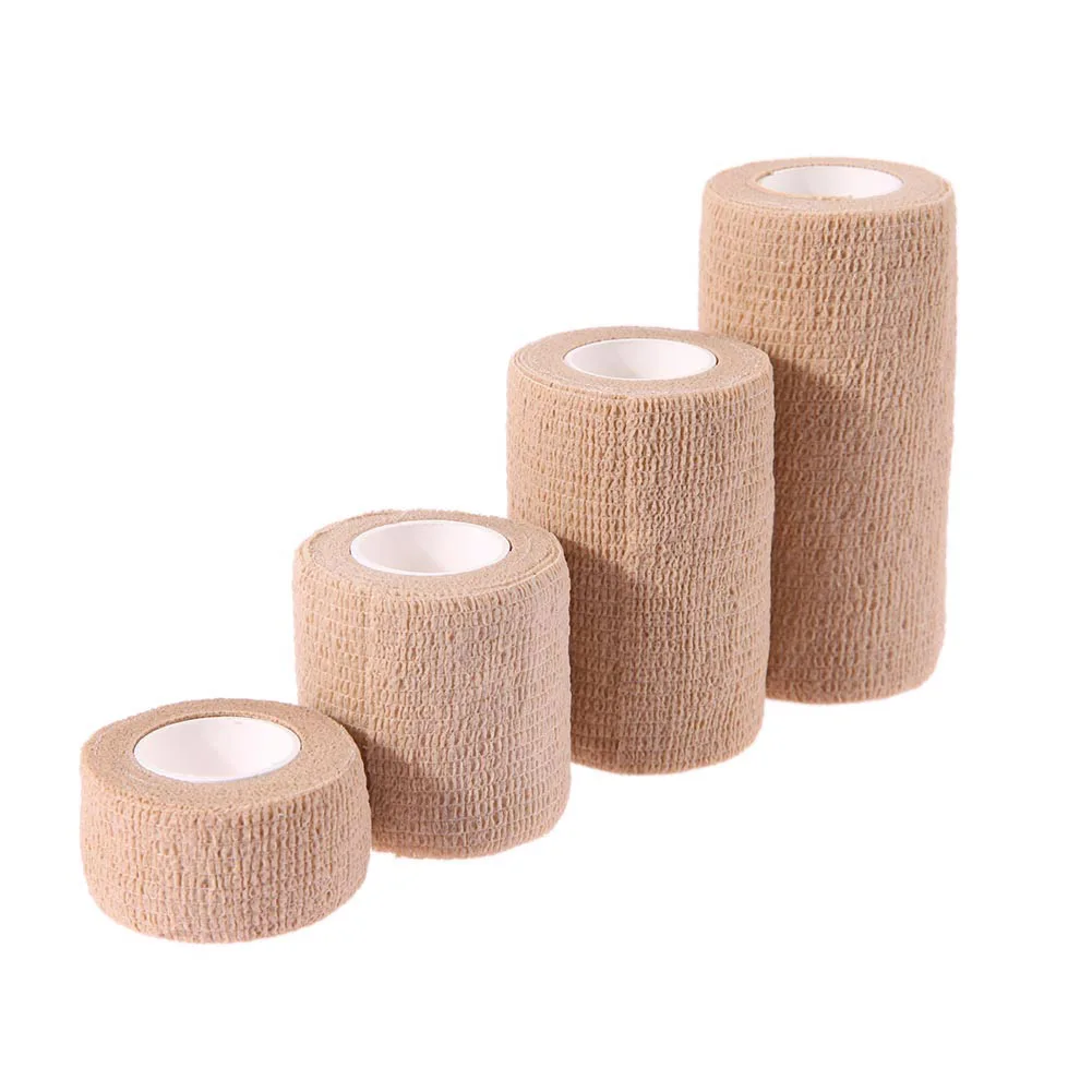 Adhesive Self Bandage Breathable Elastic Sports Wrap Tape Eco-friendly Flexibility Free Winding for Fixing Finger Wrist Leg smile