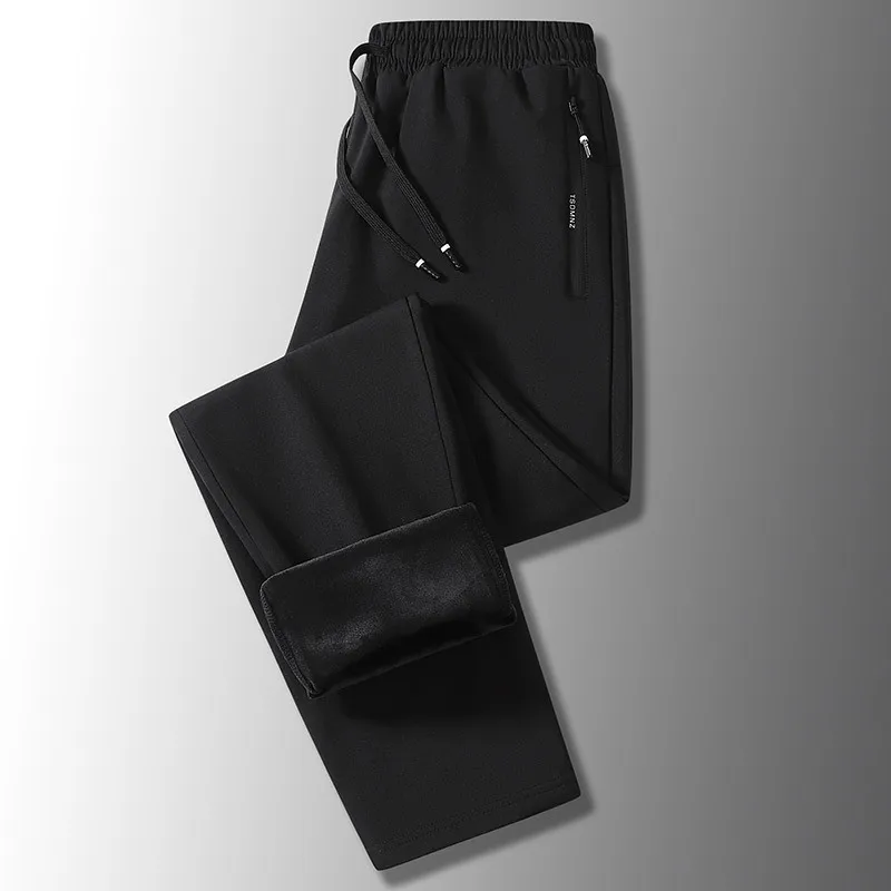 Winter Men Warm Joggers Thick Fleece Pants Sweatpants Casual Cargo Pants Waterproof Trousers Gym Jogging Pants Male Clothing 8XL