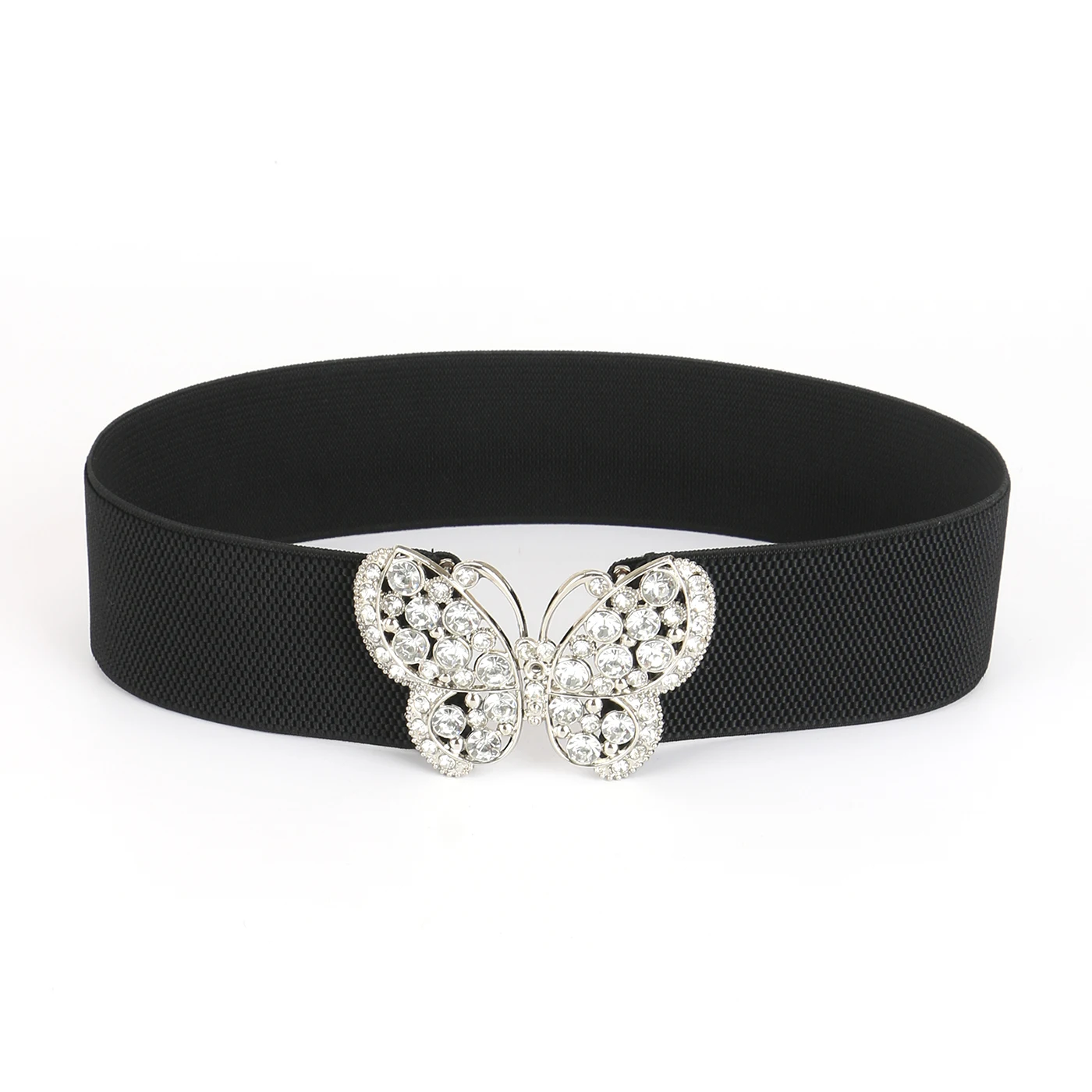 Rhinestone Strass Sier Butterfly Elastic women s belts Waist Decorative Girdle Corset For Lady Multisize banquet Wedding dress