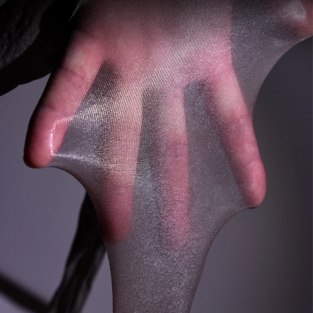 Sexy Men Oil Shiny Sockings new Sheer Pantyhose Pouch Sheath Stockings Utral-Thin Tights 2025 Night Club Wear See-through Underwear