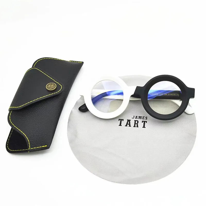 JAMES TART 244 Optical EYEGLASSES For Unisex Retro Style Anti-blue Light Lens Plate Round Full Frame With Box