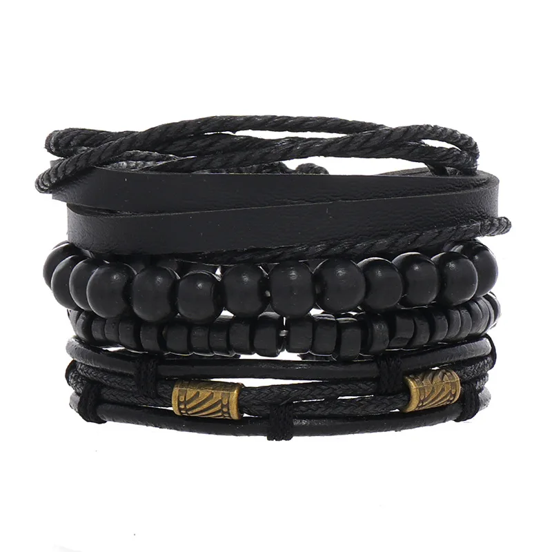 Handmade DIY Leather Bracelet For Men with Multi-layer Woven Leather for Men and Women's Universal Leather Bracelet DIY Jewelry