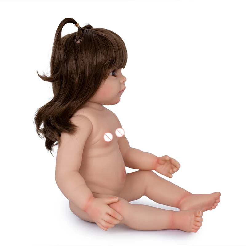 55CM 2025 Full new Silicone Vinyl Reborn Baby Dolls Sweet Face Lifelike Sue-Sue Doll Toys Soft Playmate for Girls Birthday Gift