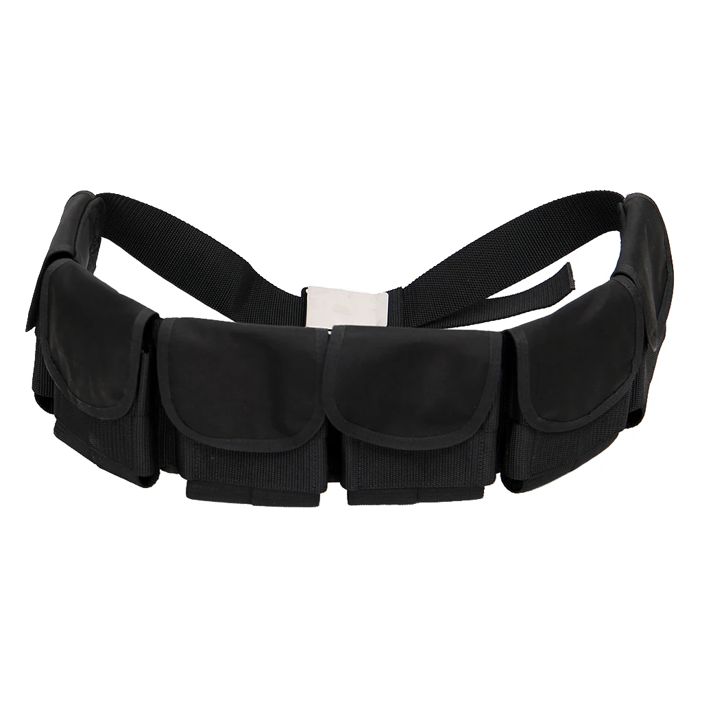 Heavy Duty Dive Weight Belt Adjustable Webbing Diving Weights Pockets 4.4lbs Empty Lead Hold Bag Pouch BCD Straps