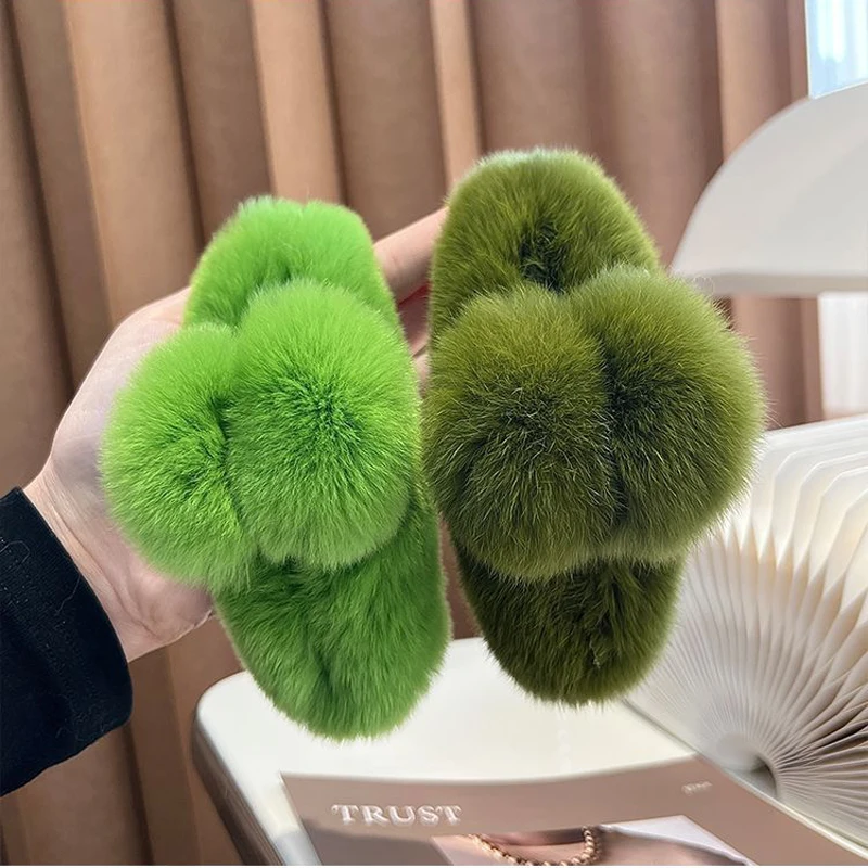Cute Green Plush Hair Claw Acrylic Hairpins Faux Fur Hair Clip Barrette Crab Headwear For 2025 Women Girls new Hair Accessories Claw Crab