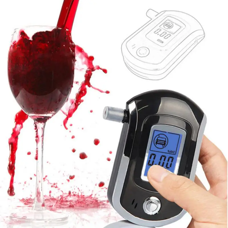 Professional Digital Breath Tester Breathalyzer Police Alcohol Tester Alcohol Detector Lcd Detector Accuracy Drunk Driving Test