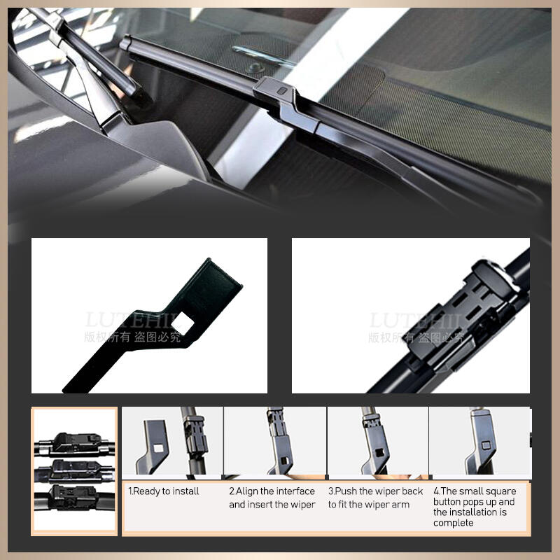Wiper Front & Rear Wiper Blades Set For Peugeot 2008 2013 2014 2025 2015 new 2016 2017 2018 Windshield Windscreen Window 26"+16"+12"