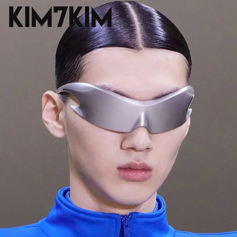 Y2K Sports Sunglasses Women 2023 Trends Punk Sun Glasses Men Retro 2000's Luxury Brand One Piece Special-shaped Sunglass Shades