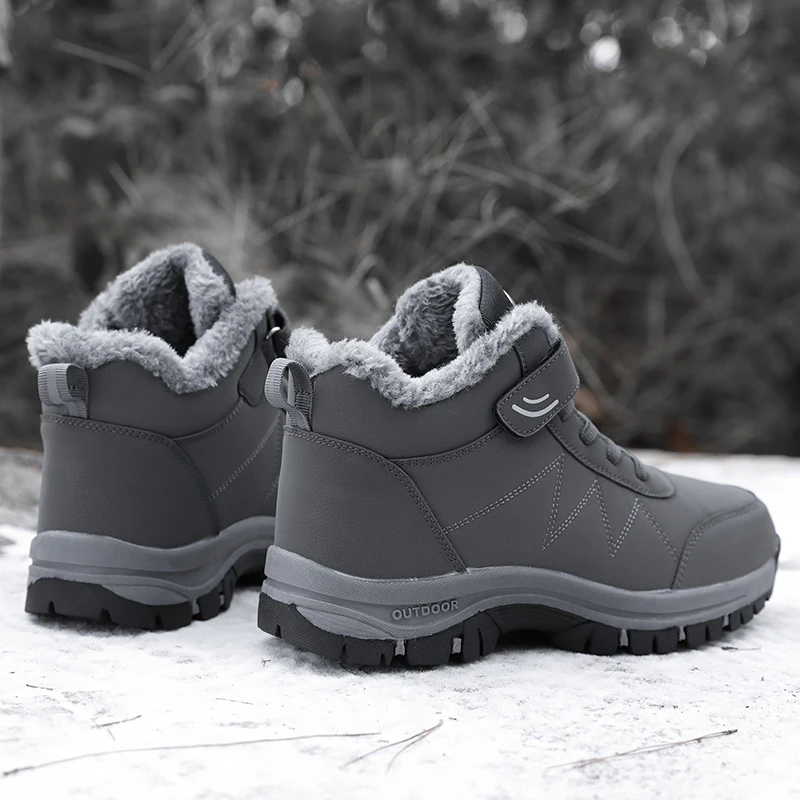 2023 Waterproof Boots Men's Women Slip On Winter Shoes For Men Ankle Boots Winter Boots Male Snow Botines Hiking Boots Feminina