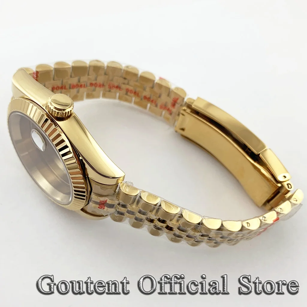 Goutent 36mm 39mm Sapphire Glass Men's watch Case Fit NH34 NH35 NH36 ETA 2824 PT5000 ST2130 Dial Movement