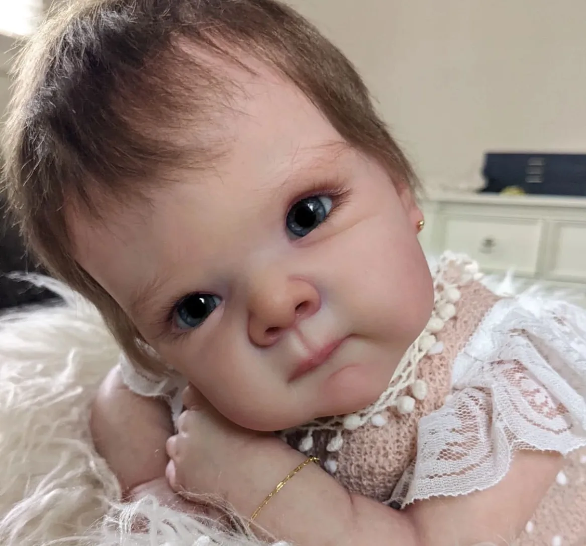 NPK 18inch Reborn Doll Kit Bettie Unfinished Unpainted Fresh Color Blank Doll Kit with cloth Body