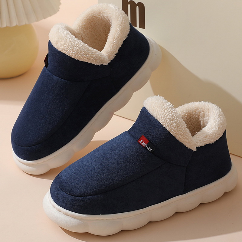 Men's Women's Plush Cozy Slip-On Winter Slippers for Indoor & Outdoor Warmth