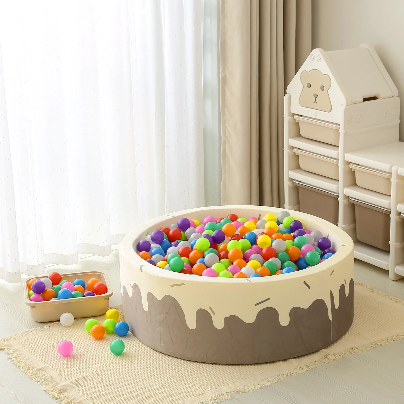 50pcs 7cm Ball Pit Balls Colorful Plastic Ball Baby Play Balls for Toddler Ball Pit, Kids Bounce House, Baby Pool & Playhouse