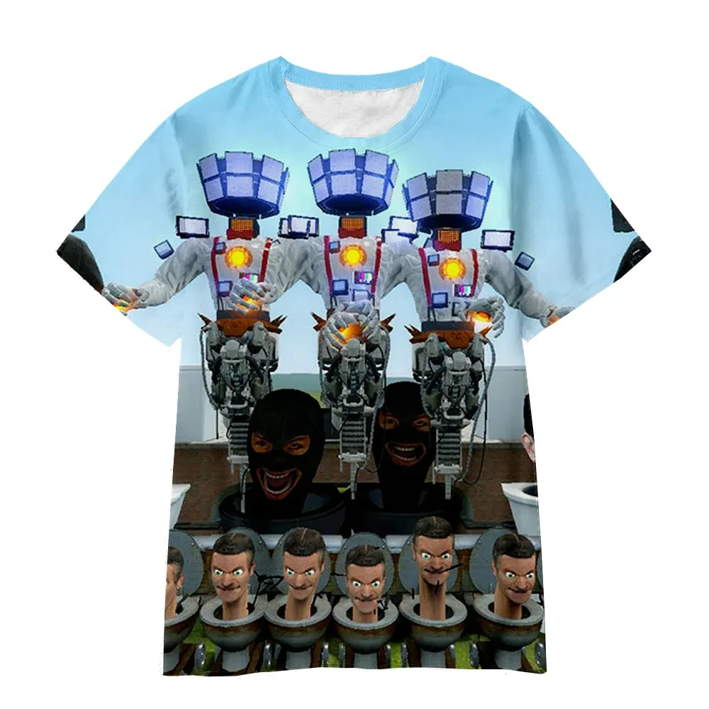 2023 New Summer Hot Game Skibidi Toilet Tshirt Kids 3D Printed T-Shirt for Boys Speakerman Clothes Teen Girls Casual Streetwear