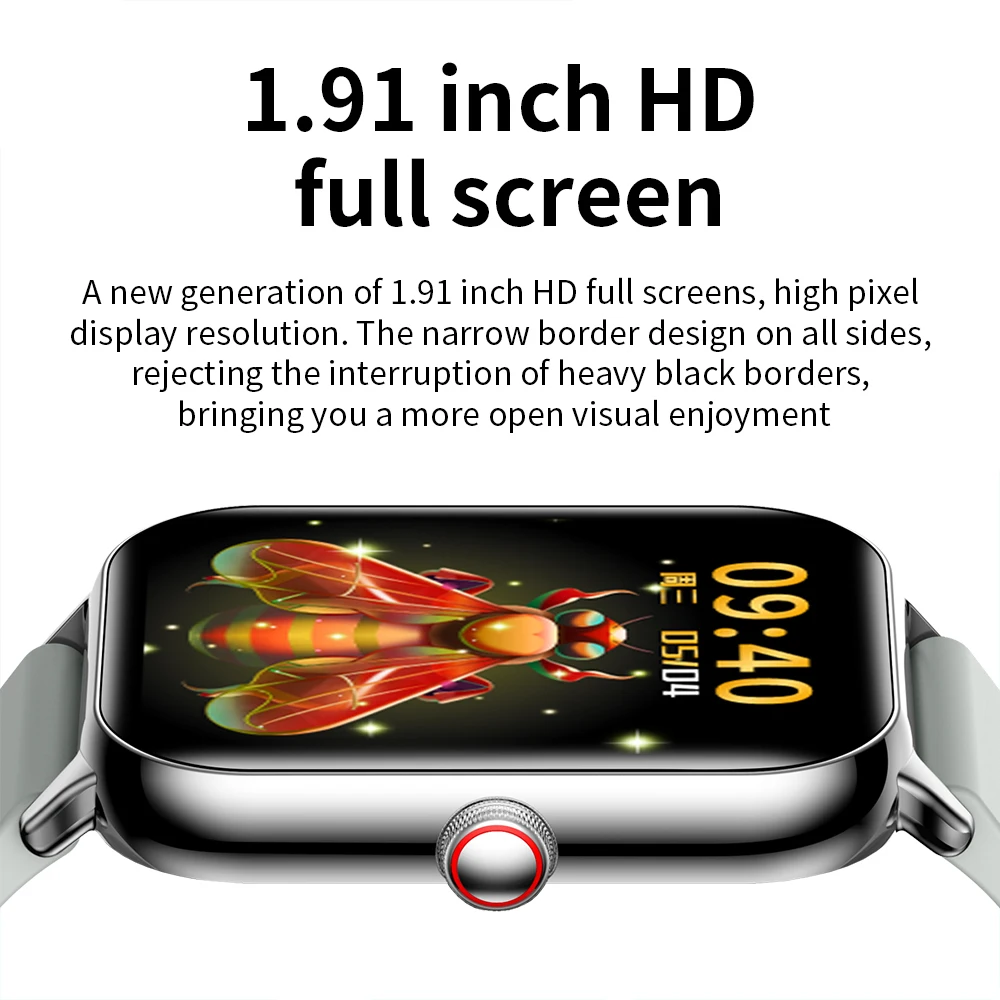 new World Premiere KUMI KU6 Smart Watch 1.91inch NFC Smartwatch Bluetooth Call 110+ Sport Heart Rate 2025 Tracker IP68 Waterproof