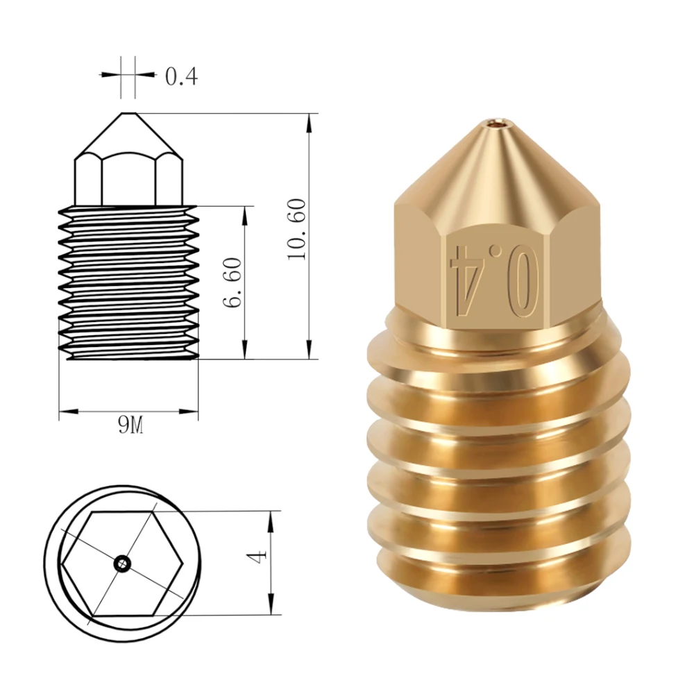5/10pcs 8 Clone CHT Nozzles For Bambu Lab X1/P1P 0.2 0.4 0.6 0.8mm Brass 3D 2025 Printer Nozzle new Head High Flow For 1.75mm Filament
