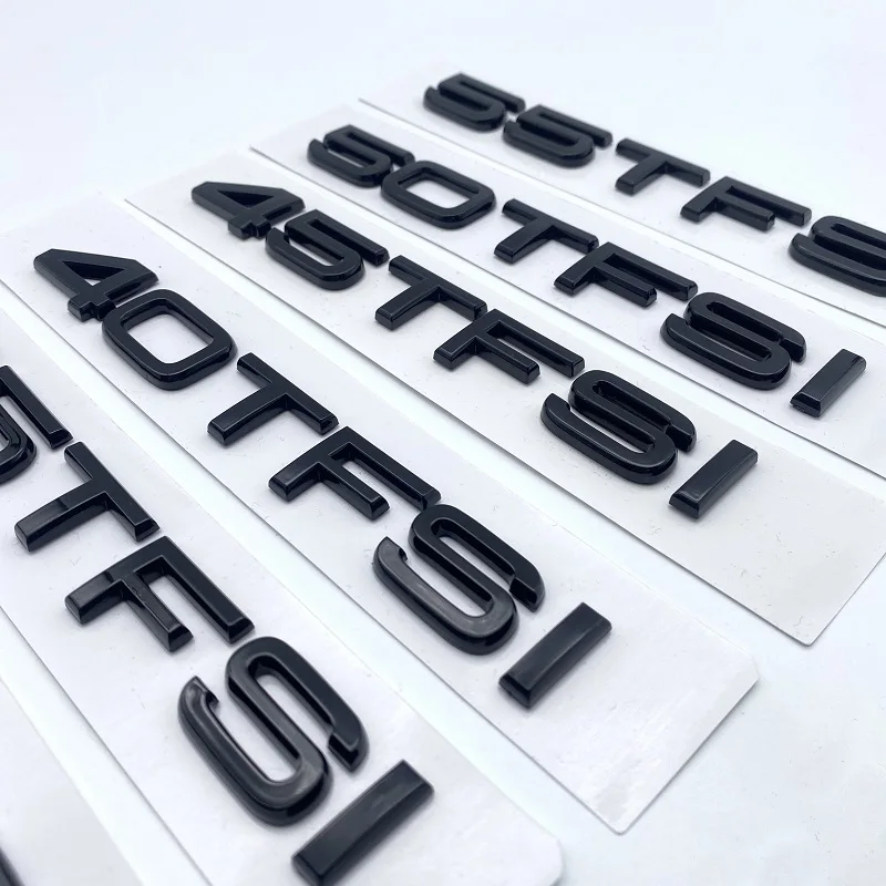 Glossy Black Letters 30TFSI 35TFSI 40TFSI 45TFSI 50TFSI 55TFSI Numbers Emblem for Audi A1 A3 A4 A5 A6 A7 A8 Q2 Q3 Q5 Q7 Q8 S7