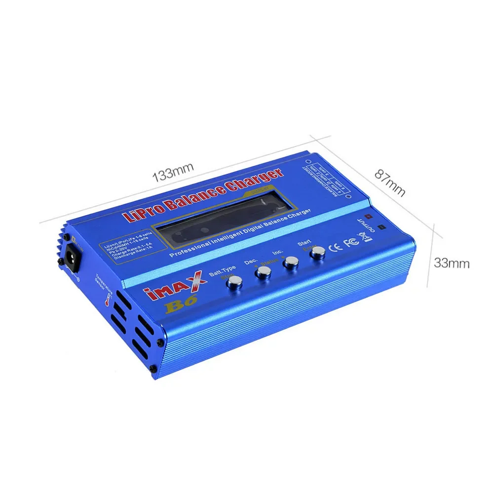 IMAX B6 80W Battery Charger LCD Dispaly AC/DC Balance Discharger Power 5W 18V 6A for LiPo NiMH NiCd LiFe Pb Battery