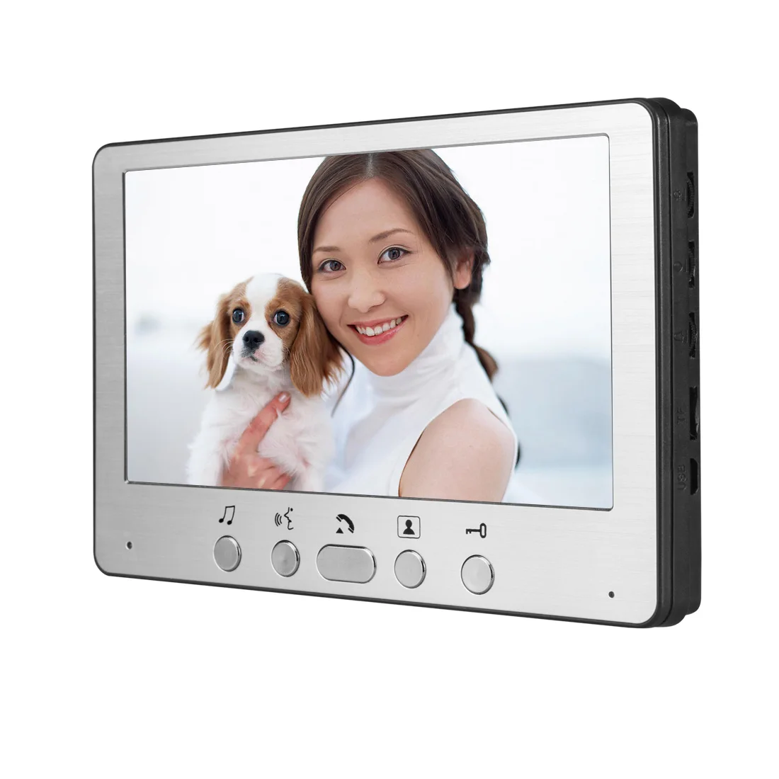 Visual Intercom Doorbell 7''Color Wired Video Door Phone System Indoor Monitor Outdoor IR Camera Rain Proof And Unlock