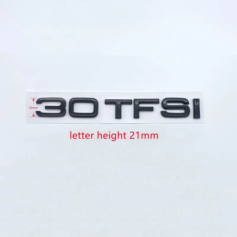 Glossy Black Letters 30TFSI 35TFSI 40TFSI 45TFSI 50TFSI 55TFSI Numbers Emblem for Audi A1 A3 A4 A5 A6 A7 A8 Q2 Q3 Q5 Q7 Q8 S7