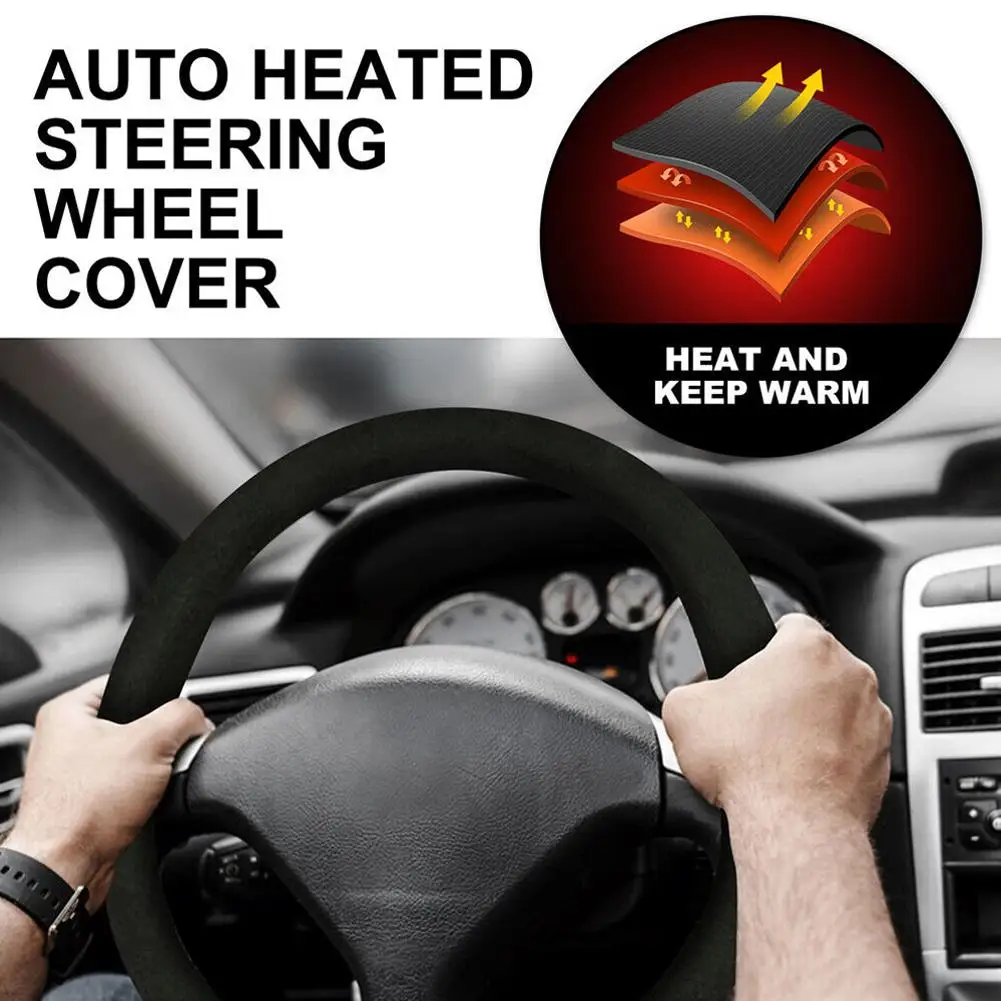 Car Heated Steering Wheel Car 2025 Mounted new Anti Slip Handlebar Cover Winter Universal Quick Heating Car Handlebar Glove Accessories