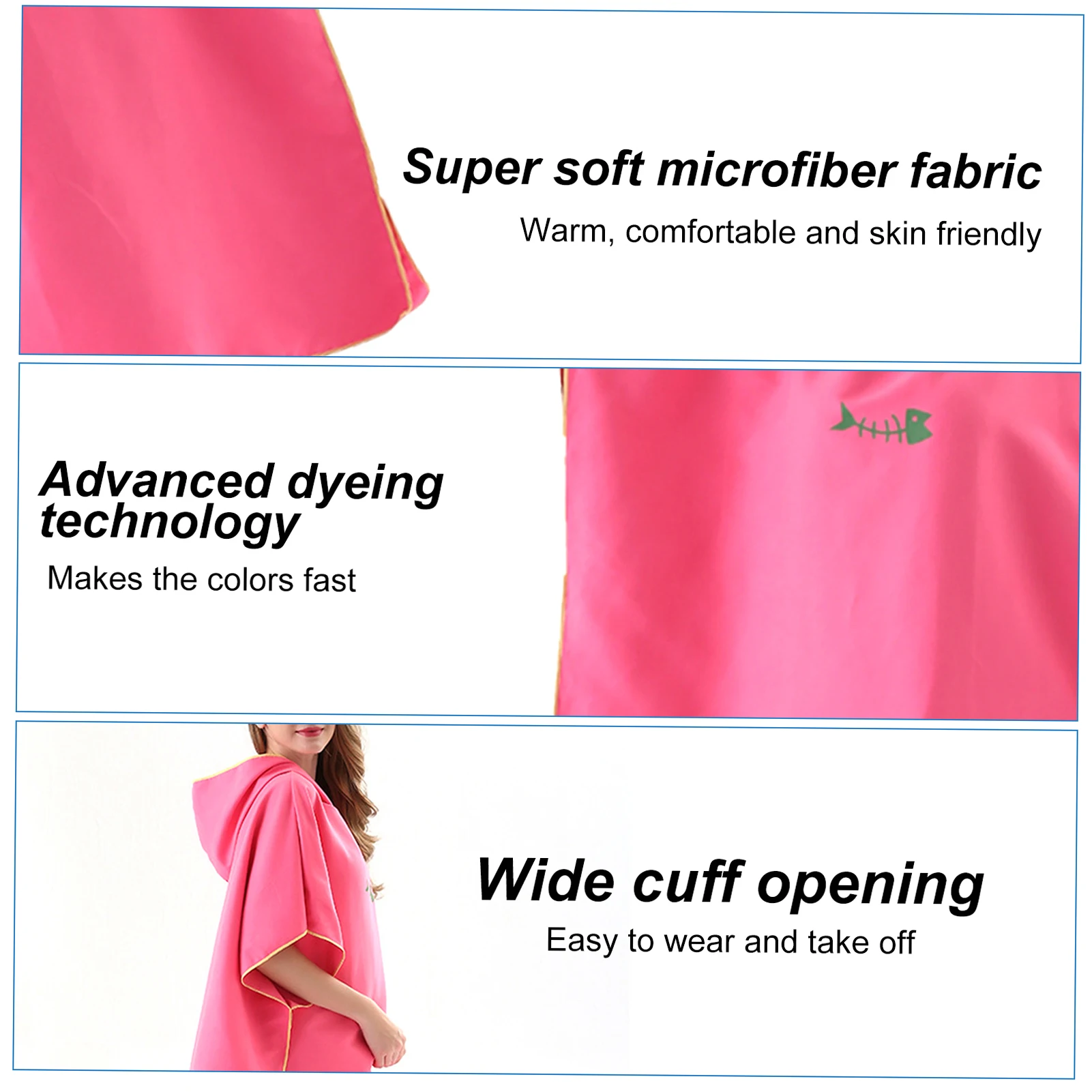 Quick-Drying Hooded new Towel Adult Diving Suit Robe Poncho Cloak Microfiber 2025 Beach Blanket Bath Towel Surf Absorbent Swim Towel