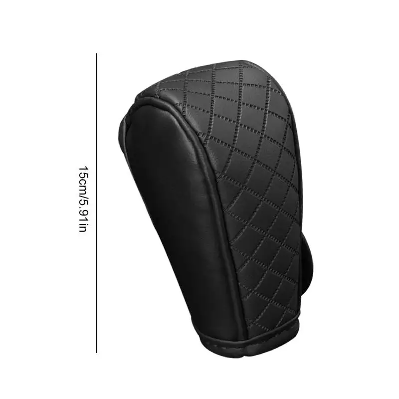 Gear Shift Knob Cover Non-Slip Grip Protective Covers PU Leather Shifter Lever Handle Stick case for Car Interior