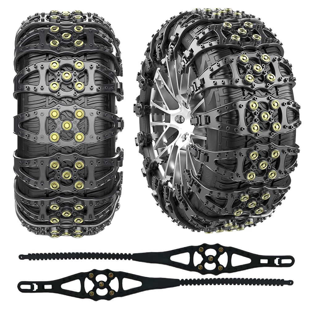2/4/6PCS Car Snow Chain Anti-skid Car Tire Wheels Chains Winter Outdoor Snow Ties Emergency Anti-slip Chain for Car Truck SUV