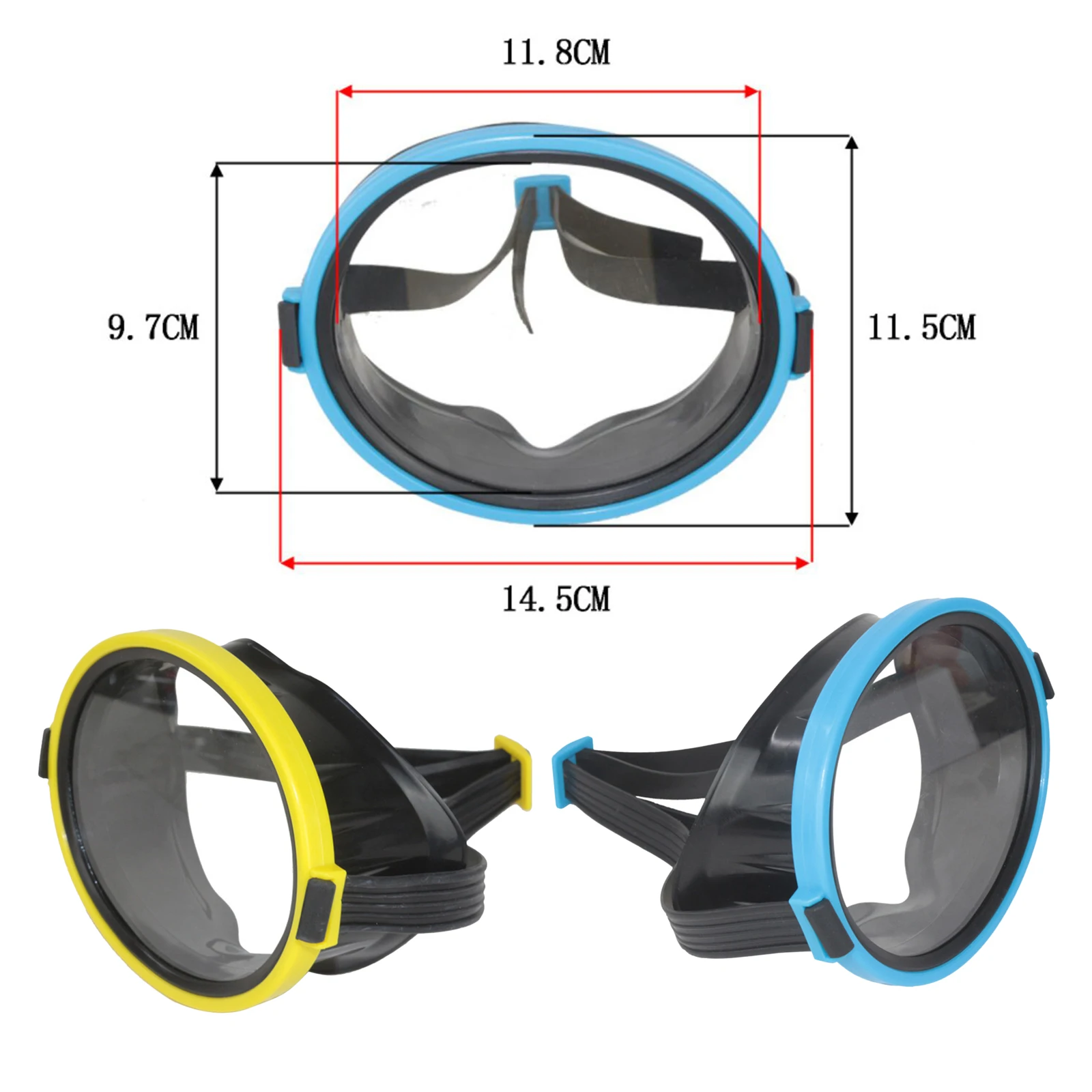 Retro Kid Oval Diving Mask No Fogging Single Lens Swim Goggles Eyewear Masks Free Dive Silicone Eyewear Equipment