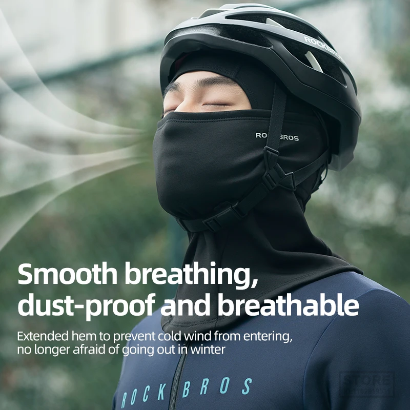 Winter Mask ROCKBROS Face Breathable Ski Cycling Scarf Running Training Balaclava Outdoor Sports Warm Winderproof Bike Equipment smile
