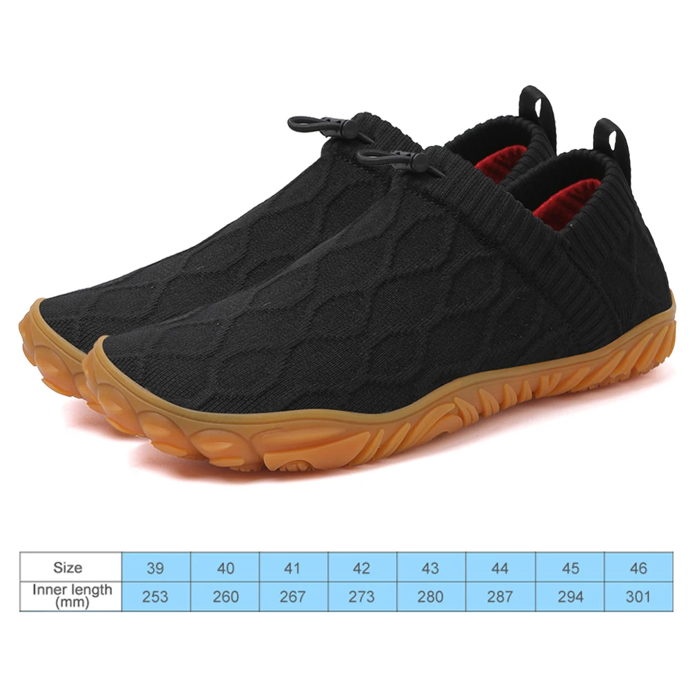 Mens Barefoot Shoes Anti Slip Slip-On Shoes Wear-resistant Breathable Walking Shoes Lightweight for Outdoor Travel