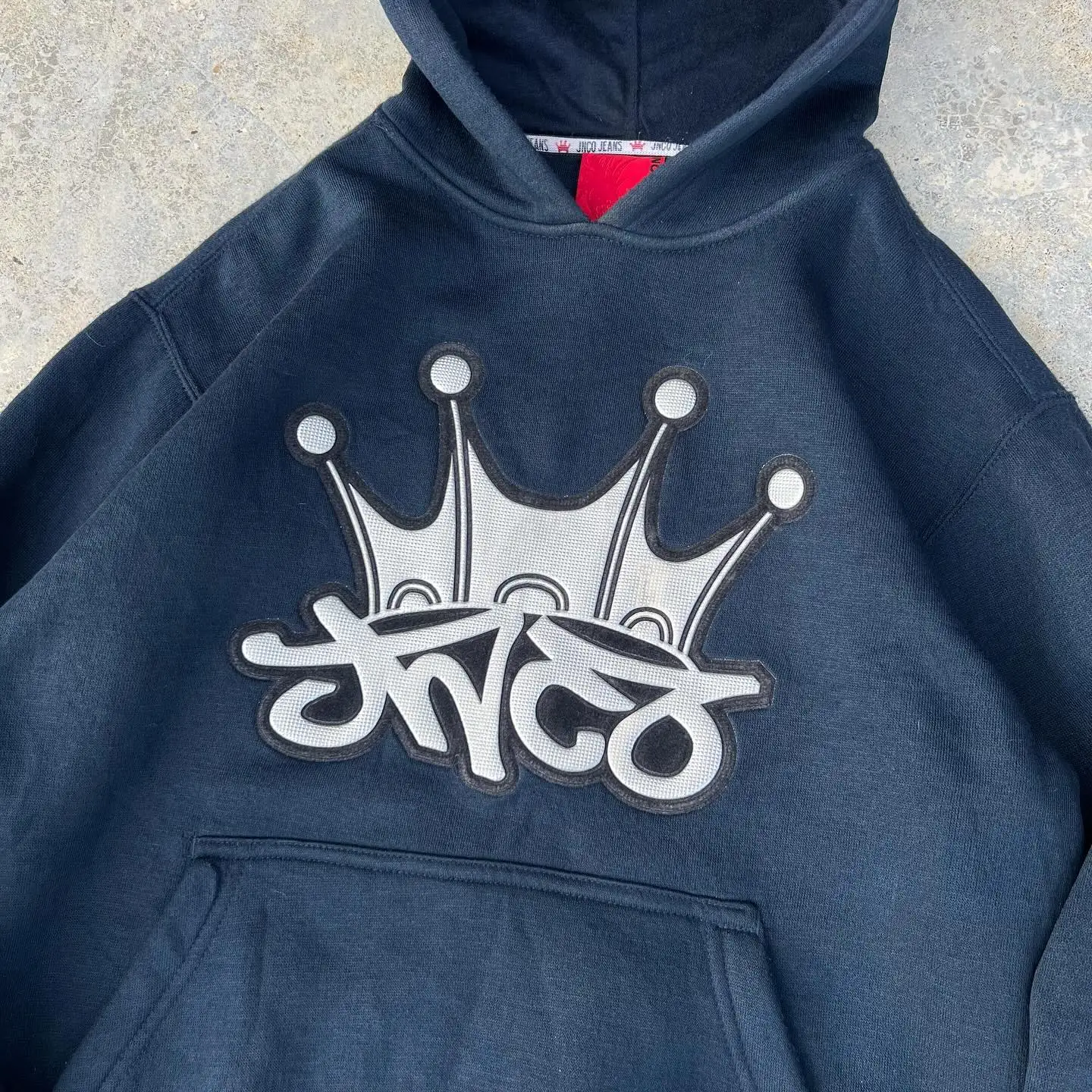 JNCO Hoodie Streetwear Harajuku Hip Hop Crown Graphic Oversized Hoodie Sweatshirt Mens Womens New Gothic Pullover Hoodie Clothes