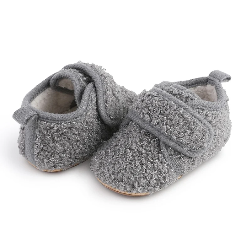 Autumn Winter Warm 2025 Baby Boots Infant Plush Soft Wool First Walkers new Plush Thickened Shoes Newborn Anti-slip Footwear